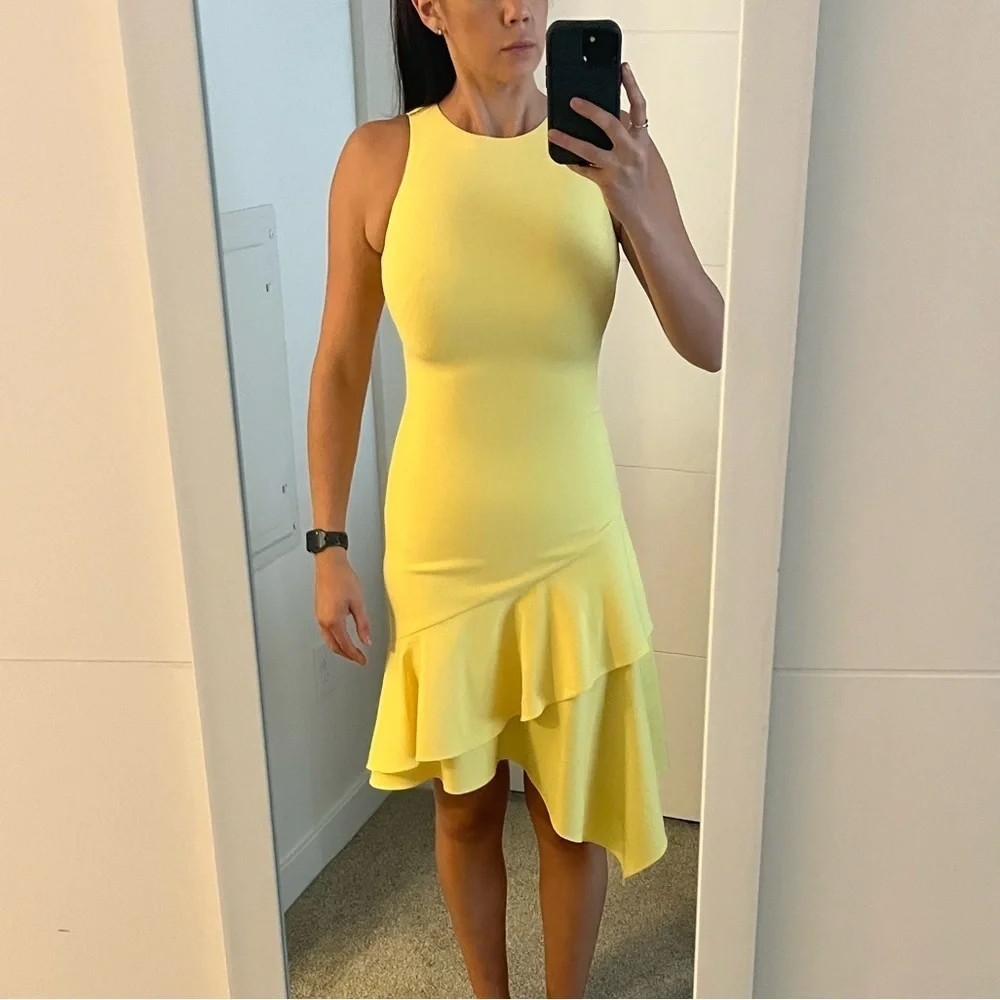 NWOT Theia Yellow Dress Size 2